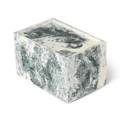 New Ferm Living Caja de almacenamiento Mist 10x15 cm, Emerald-off white Gris
