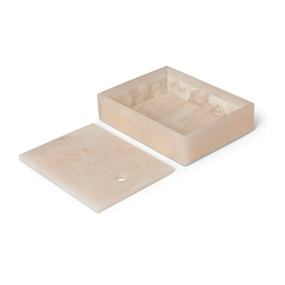 Clearance Ferm Living Caja de almacenamiento Mist 15x20 cm, Pearl Beige