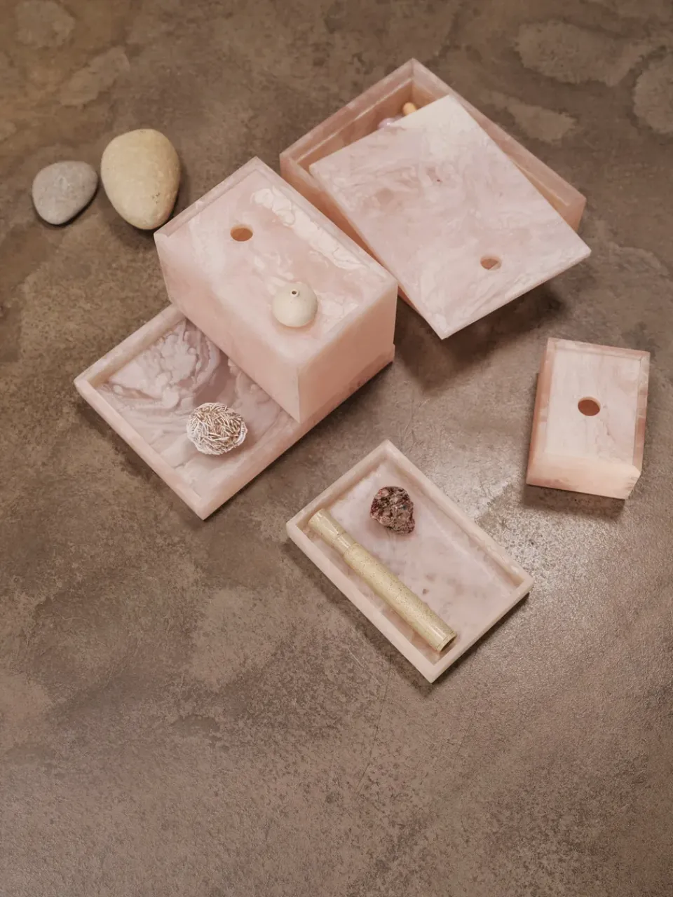 Clearance Ferm Living Caja de almacenamiento Mist 15x20 cm, Pearl Beige