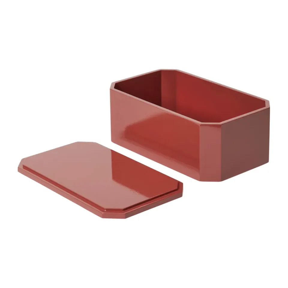Best Ferm Living Caja de almacenamiento Nova 15x25 cm, Picante Red Rojo