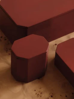 Best Ferm Living Caja de almacenamiento Nova 15x25 cm, Picante Red Rojo