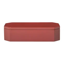 Ferm Living Caja de almacenamiento Nova 10x20 cm, Picante Red Rojo