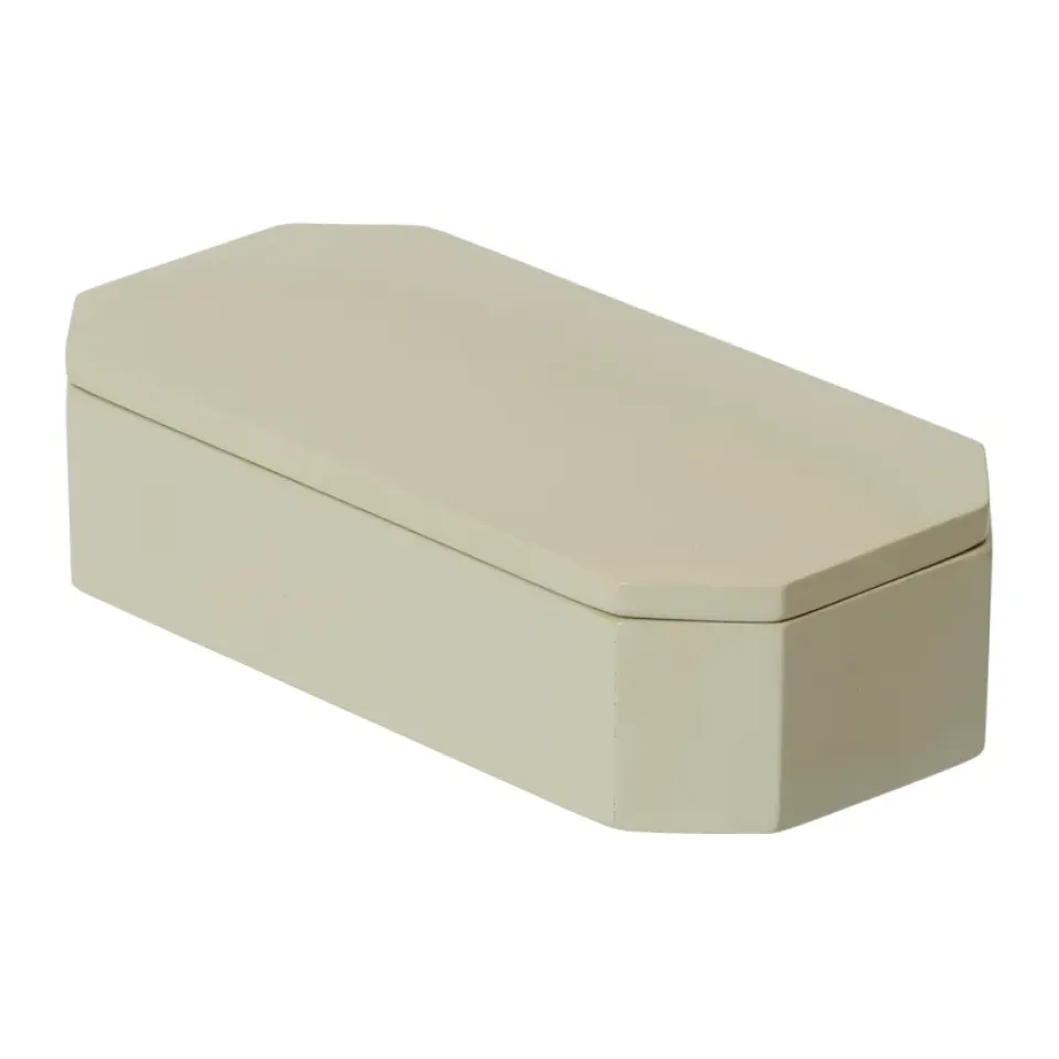 Best Ferm Living Caja de almacenamiento Nova 10x20 cm, Light Celedon Gris
