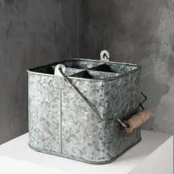 Clearance Humdakin Caja de almacenamiento zinc , 25x25 cm Plateado