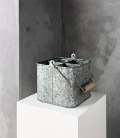 Clearance Humdakin Caja de almacenamiento zinc , 25x25 cm Plateado