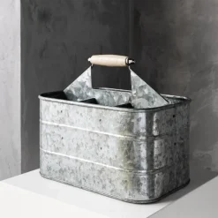 Sale Humdakin Caja de almacenamiento zinc , 30x20 Plateado