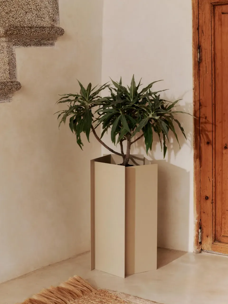 Discount Ferm Living Caja de plantación Fragma 49x27,5 cm, Cashmere Beige