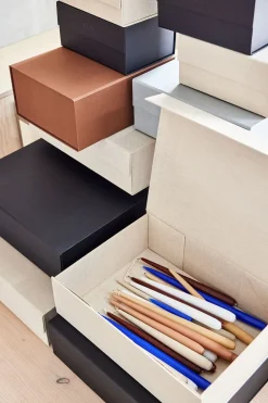 Outlet OYOY Caja Hako A3, Black Negro