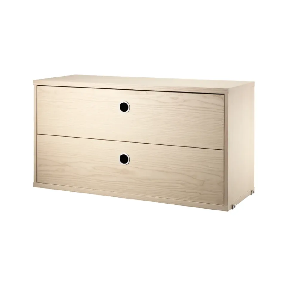 Hot String Cajonera , Chapa de fresno, 78x30 cm Beige