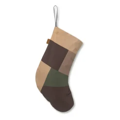 New Ferm Living Calcetín de navidad Patchwork, Multi
