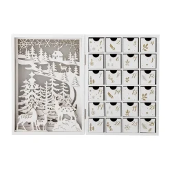 Discount Bloomingville Calendario de adviento Elimar luminoso, Blanco