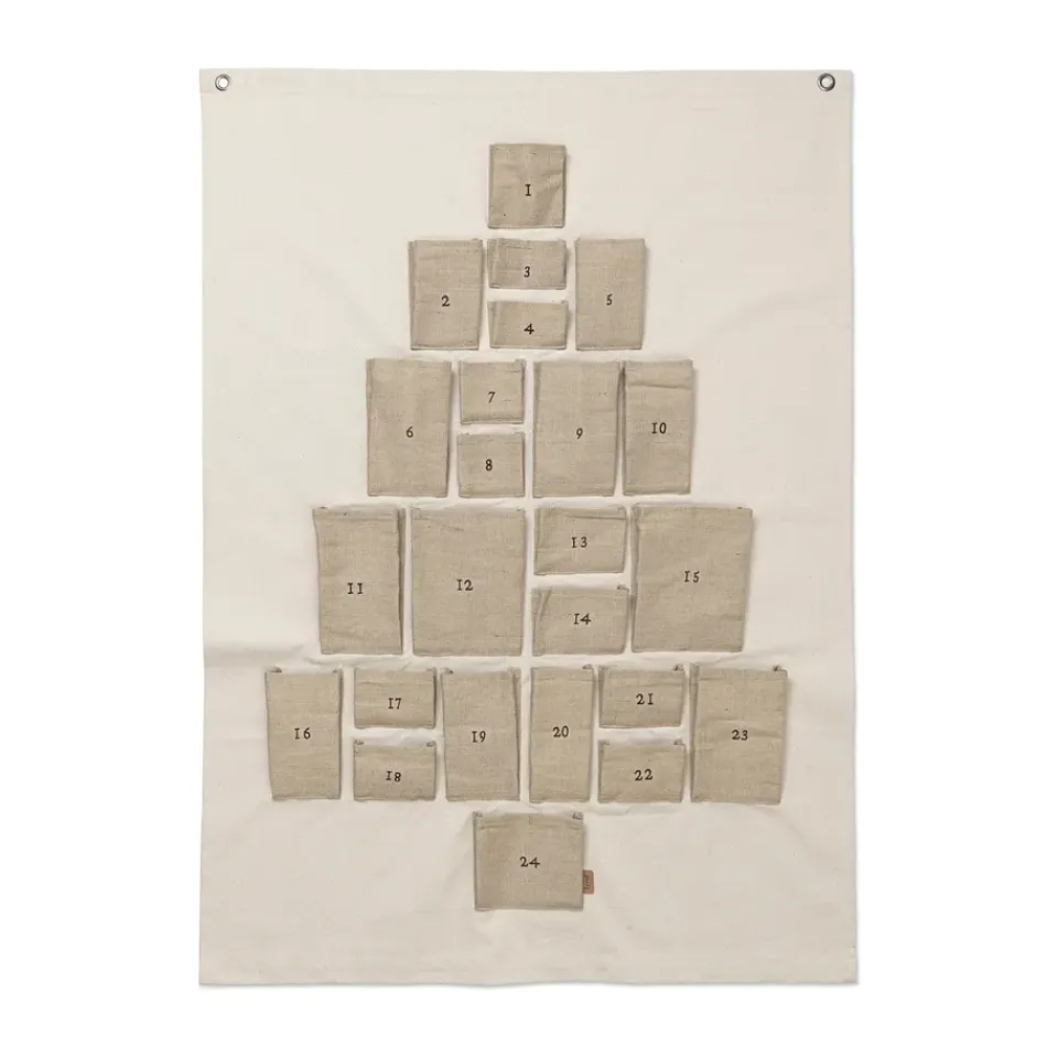 Online Ferm Living Calendario de Navidad Pine, Maxi, 90x125 cm Beige
