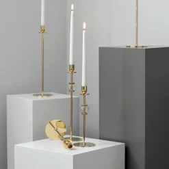 Sale Hilke Collection Candelabro Alba 30 cm, latón macizo y vidrio Color dorado