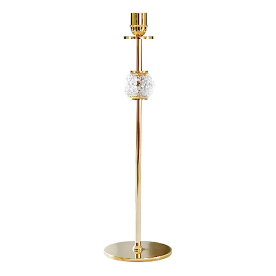 Hot Hilke Collection Candelabro Alba 40 cm, latón macizo y vidrio Color dorado