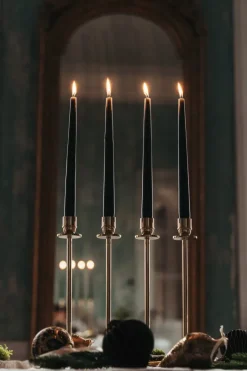 Best Hilke Collection Candelabro Alto, latón macizo Color dorado
