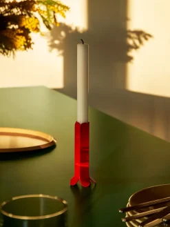 Best HAY Candelabro Arcs 13 cm, Red Rojo
