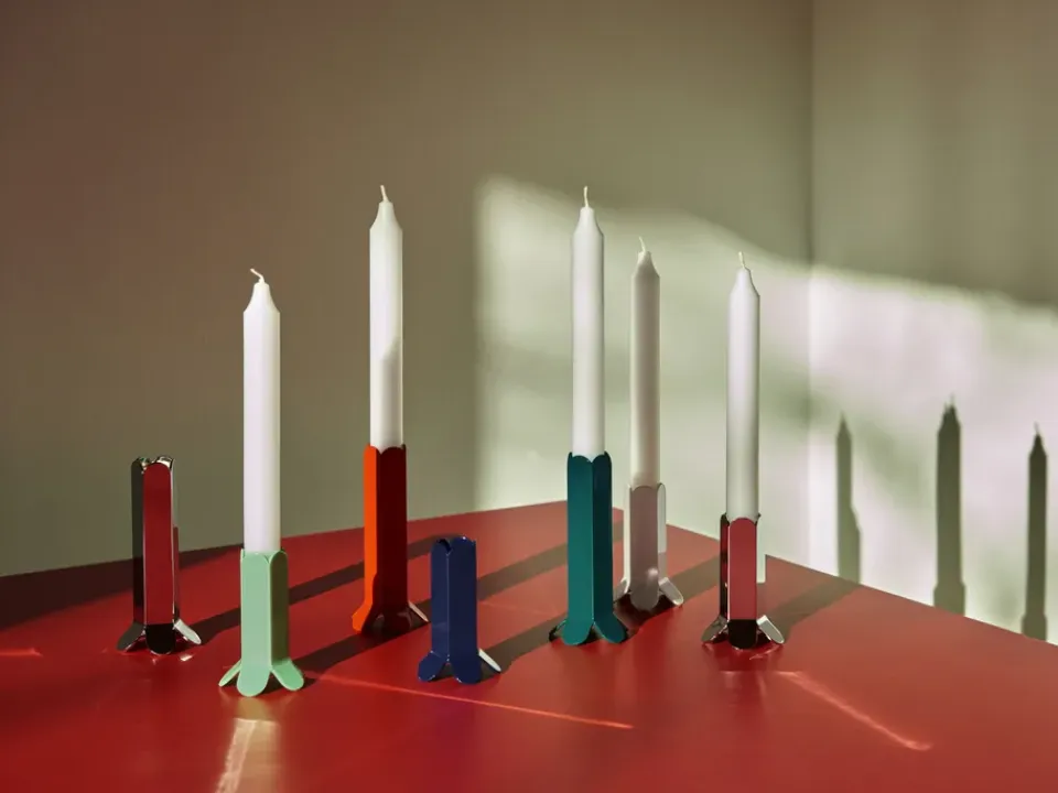 Best HAY Candelabro Arcs 13 cm, Red Rojo