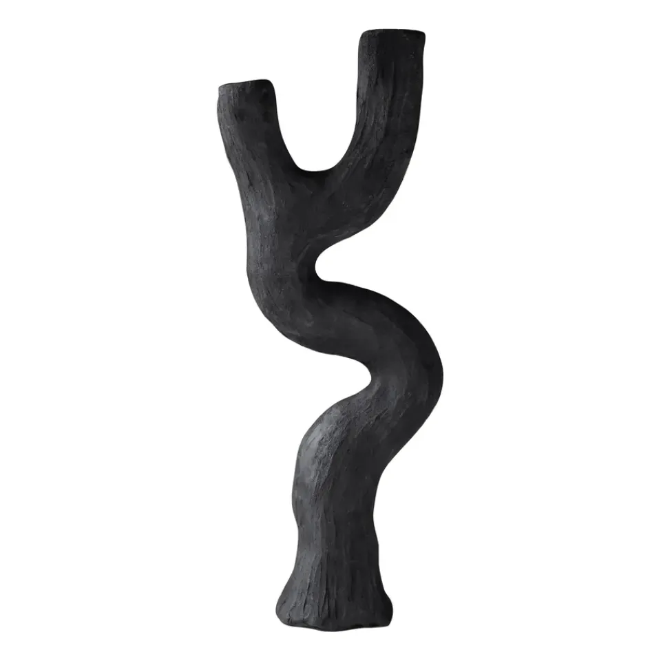 New Mette Ditmer Candelabro Art piece 41 cm, Black Negro