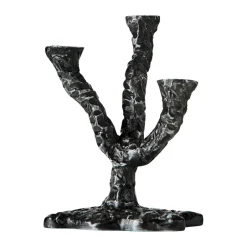 Best MUUBS Candelabro Ava 22 cm, Gris antiguo PlateadoGris