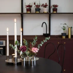 Clearance KLONG Candelabro Awa, Nickel Plateado