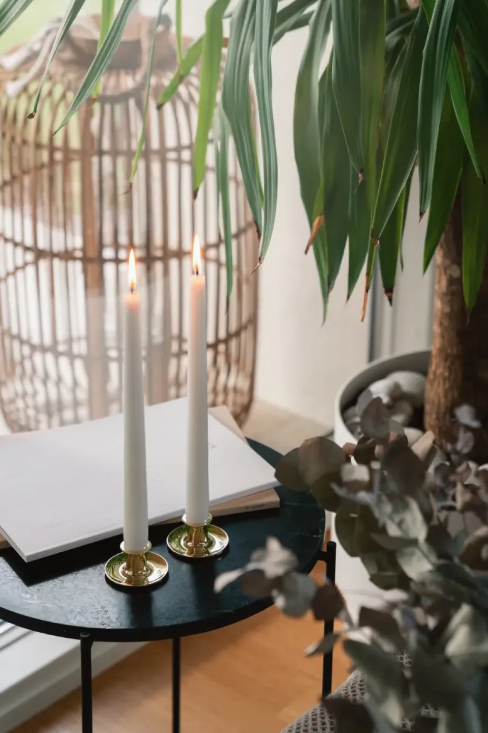 Clearance Hilke Collection Candelabro Basso bajo, latón macizo Color dorado