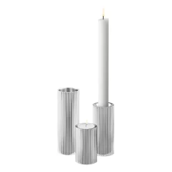 Discount Georg Jensen Candelabro Bernadotte 3 piezas, acero inoxidable Plateado