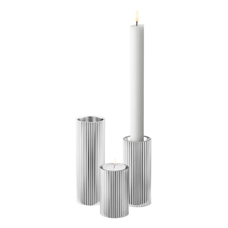 Discount Georg Jensen Candelabro Bernadotte 3 piezas, acero inoxidable Plateado