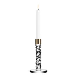 Sale Orrefors Candelabro Carat latón, altura 18,3 cm Transparente