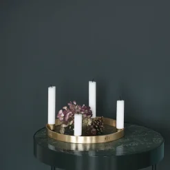 Online Ferm Living Candelabro Circle latón, pequeño Color dorado