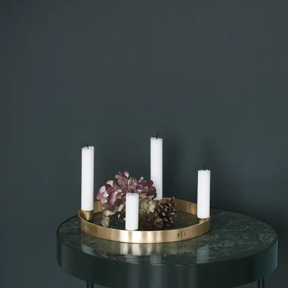 Online Ferm Living Candelabro Circle latón, pequeño Color dorado