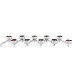 Clearance KLONG Candelabro Constella grande, aluminio Plateado
