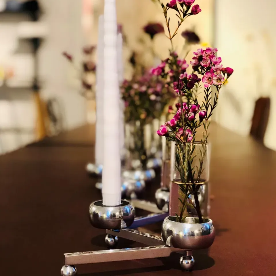 Clearance KLONG Candelabro Constella grande, aluminio Plateado