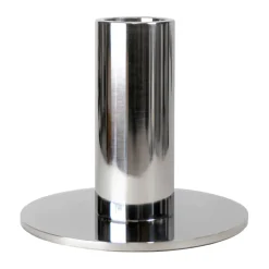 New Cooee Design Candelabro Cooee bajo 7 cm, Acero inoxidable Plateado