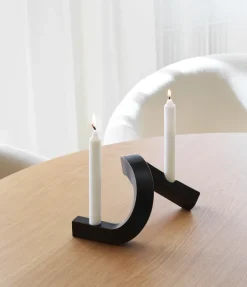 Outlet Normann Copenhagen Candelabro Crooked 2, Bronce Negro