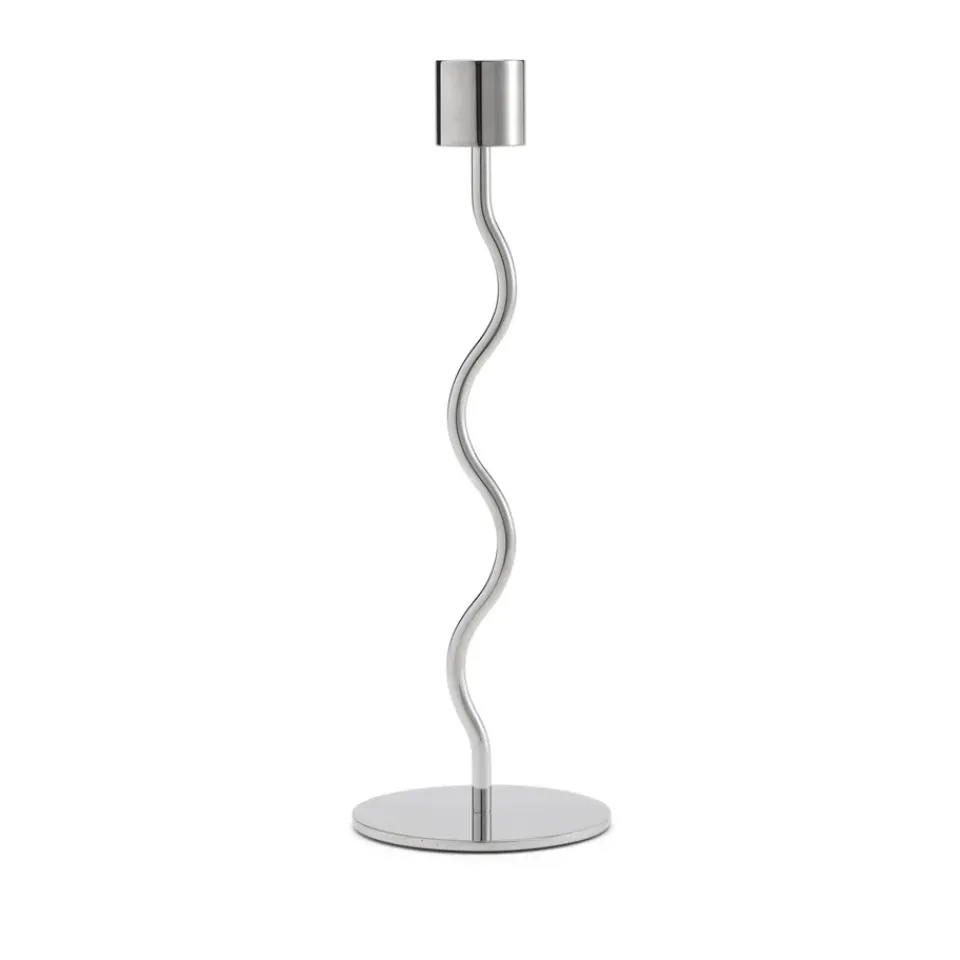 Sale Cooee Design Candelabro Curved 23 cm, Acero inoxidable Plateado