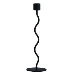 Hot Cooee Design Candelabro Curved 26 cm, Black Negro