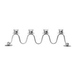 Sale Hilke Collection Candelabro de Adviento Lignano Sabbiadoro, Latón niquelado Plateado