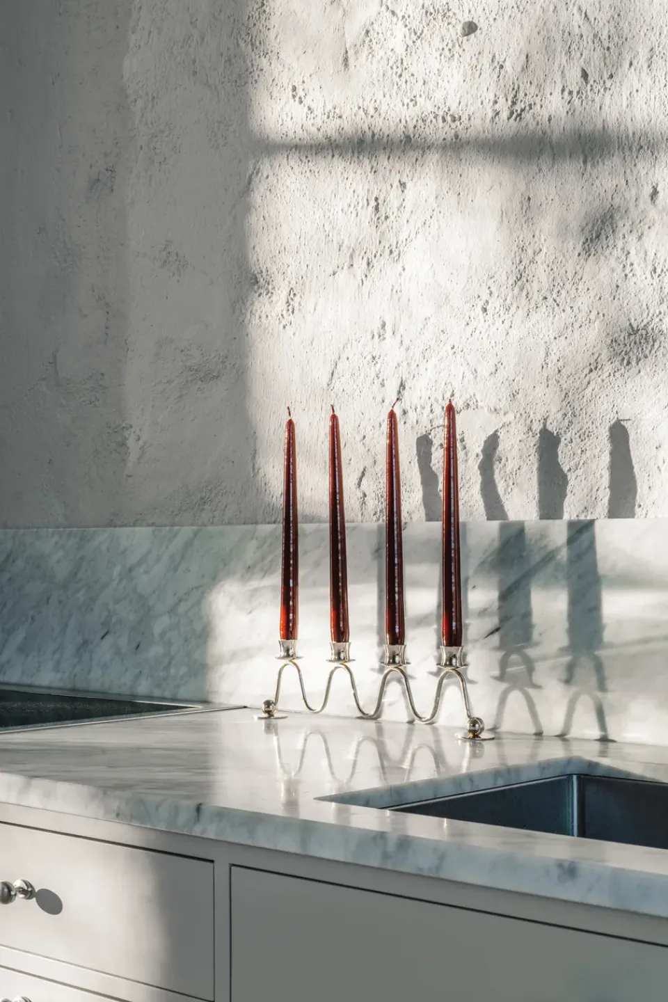 Sale Hilke Collection Candelabro de Adviento Lignano Sabbiadoro, Latón niquelado Plateado