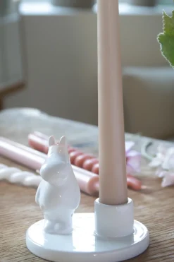 Best Pluto Design Candelabro de cerámica Mumin, Blanco