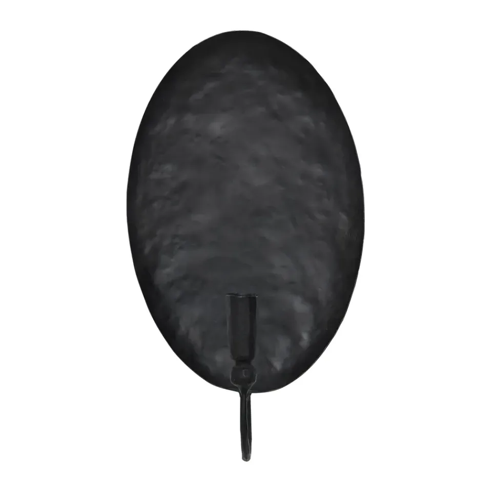 Best Tell Me More Candelabro de pared Boule con placa trasera, Negro