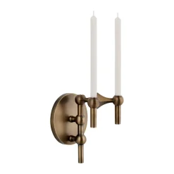 Outlet STOFF Candelabro de pared Nagel, Bronzed brass Marrón