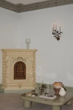 Outlet STOFF Candelabro de pared Nagel, Bronzed brass Marrón