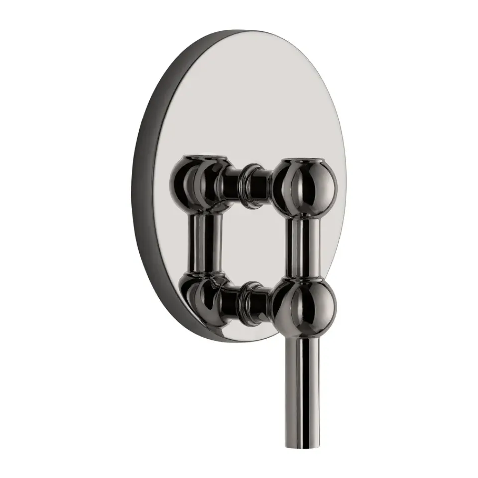 Clearance STOFF Candelabro de pared Nagel, Cromo negro Plateado