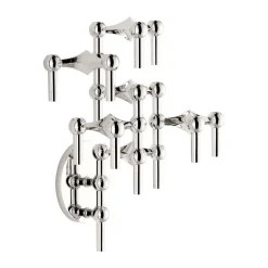 Online STOFF Candelabro de pared Nagel, Chrome Plateado