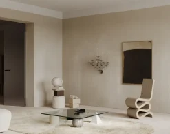 Online STOFF Candelabro de pared Nagel, Chrome Plateado