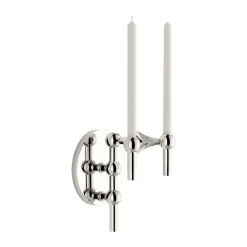 Online STOFF Candelabro de pared Nagel, Chrome Plateado