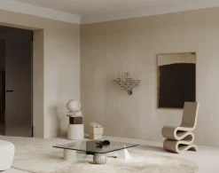 Online STOFF Candelabro de pared Nagel, Chrome Plateado