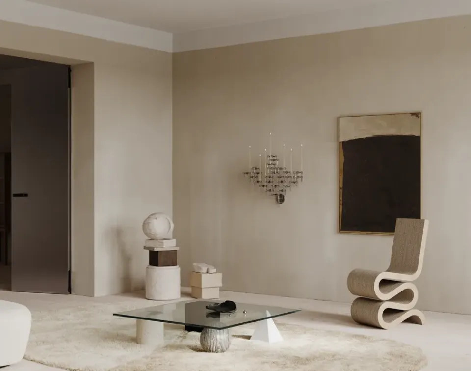 Online STOFF Candelabro de pared Nagel, Chrome Plateado