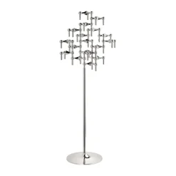 Discount STOFF Candelabro de pie Nagel 70 cm, Chrome Plateado