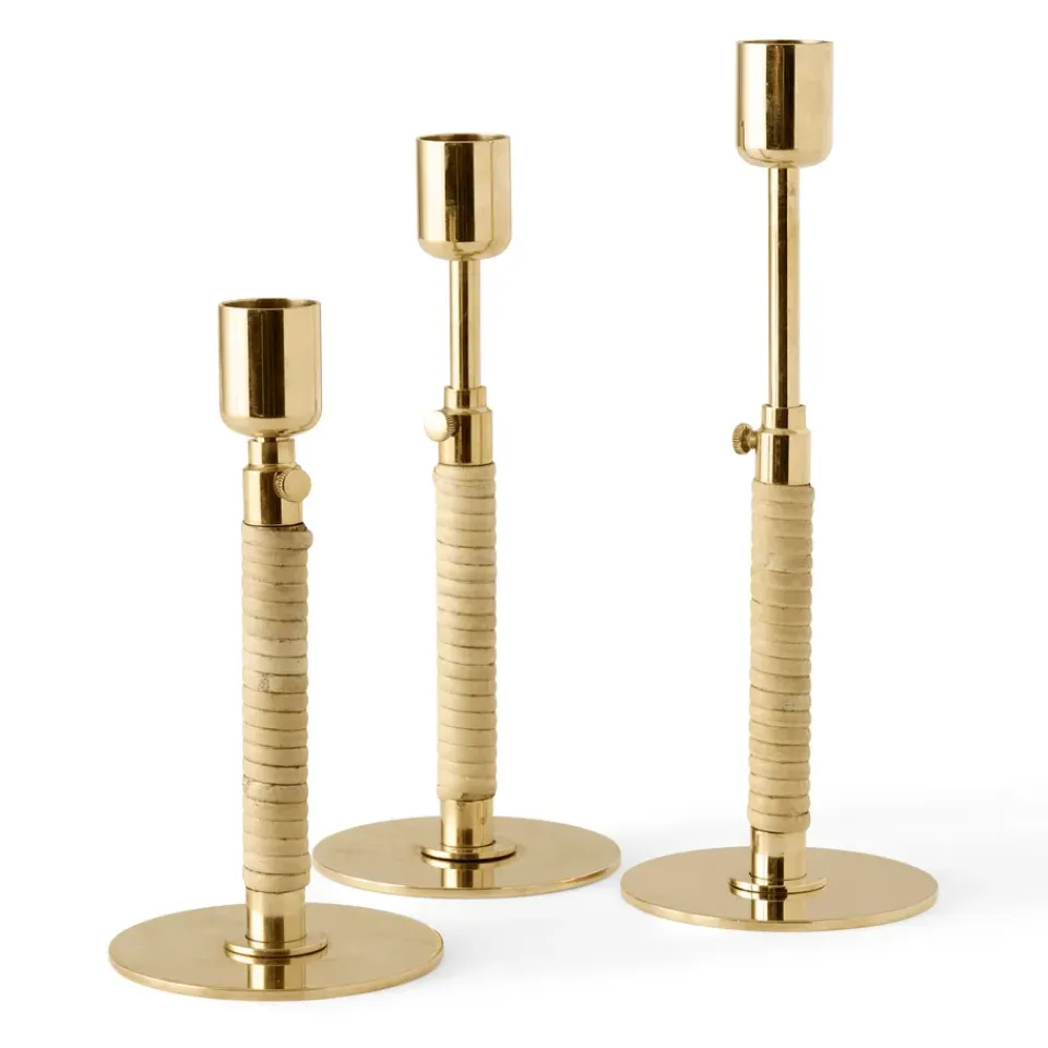 Audo Copenhagen Candelabro Duca, latón brillante Color dorado